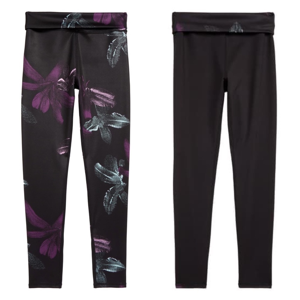 Zella Girl Fold-Over Reversible Leggings M